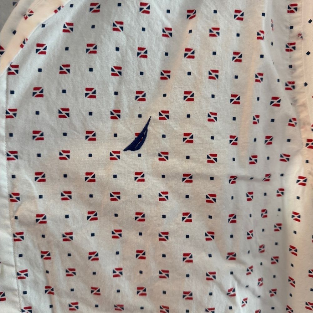 Nautica Men's White Short Sleeve Shirt XL - Picture 2 of 4